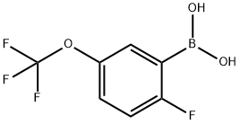 2-氟-5-(三氟甲氧基)苯基硼酸 结构式