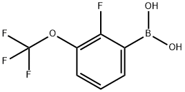 [2-氟-3-(三氟甲氧基)苯基]硼酸 结构式