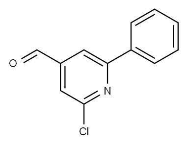 6-苯基-2-氯吡啶-4-醛 结构式