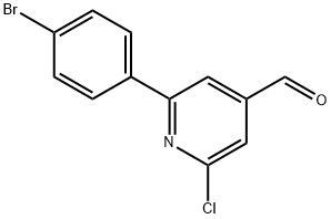 2-(4-BROMOPHENYL)-6-CHLOROPYRIDINE-4-CARBALDEHYDE 结构式
