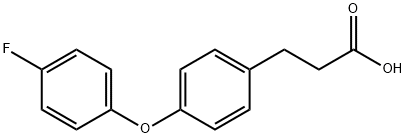 3-(4-(4-FLUOROPHENOXY)PHENYL)PROPANOIC ACID 结构式