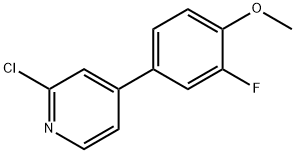 2-CHLORO-4-(3-FLUORO-4-METHOXYPHENYL)PYRIDINE 结构式