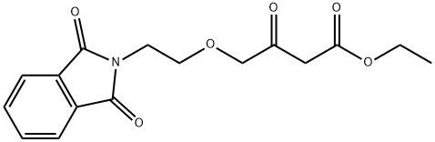 乙基-4-(2-邻苯二甲酰亚胺基乙氧基)乙酰乙酸乙酯 结构式