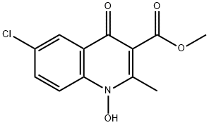 6-氯-1-羟基-4-氧代-2-甲基-3-喹啉羧酸甲酯 结构式