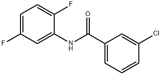 3-氯-N-(2,5-二氟苯基)苯甲酰胺 结构式
