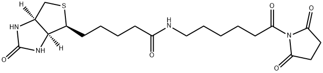 1H-Thieno[3,4-d]iMidazole-4-pentanaMide, N-[6-(2,5-dioxo-1-pyrrolidinyl)-6-oxohexyl]hexahydro-2-oxo-, (3aS,4S,6aR)- 结构式