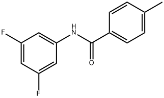 N-(3,5-二氟苯基)-4-甲基苯甲酰胺 结构式