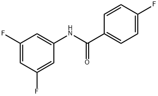 N-(3,5-二氟苯)-4-氟苯甲酰胺 结构式