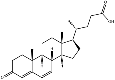 3-氧代-4,6-胆碱-24-油酸 结构式