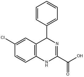 2-喹唑啉甲酸, 6-氯-1,4-二氢-4-苯基- 结构式