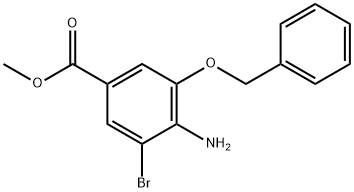 3-苄氧基-4-氨基-5-溴苯甲酸甲酯 结构式