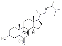 3,5,9-三羟基麦角甾-7,22-二烯-6-酮 结构式