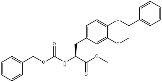 3-Methoxy-N-[(phenylMethoxy)carbonyl]-O-(phenylMethyl)-L-tyrosine Methyl Ester 结构式