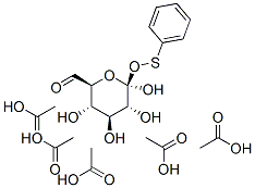 .beta.-D-gluco-Hexodialdo-1,5-pyranose, S-phenyl monothiohemiacetal, pentaacetate, (S)- 结构式