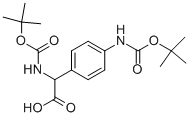 TERT-BUTOXYCARBONYLAMINO-(4-TERT-BUTOXYCARBONYLAMINO-PHENYL)-ACETIC ACID 结构式