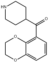 Methanone,  (2,3-dihydro-1,4-benzodioxin-5-yl)-4-piperidinyl- 结构式
