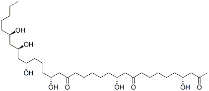 (4R,12R,20R,24S,26R,28R)-4,12,20,24,26,28-Hexahydroxy-2,10,18-tritriacontanetrione 结构式