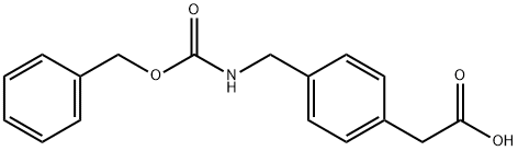 Benzeneacetic acid, 4-[[[(phenylMethoxy)carbonyl]aMino]Methyl]- 结构式