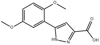 5-(2,5-二甲氧基苯基)-1H-吡唑-3-羧酸 结构式