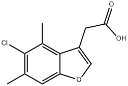2-(5-氯-4,6-二甲基苯并呋喃-3-基)乙酸 结构式