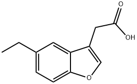 2-(5-乙基苯并呋喃-3-基)乙酸 结构式