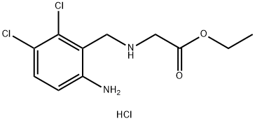 乙基2-(6-氨基-2,3-二氯苄基)甘氨酸二盐酸盐 结构式