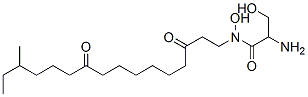 2-Amino-N,3-dihydroxy-N-(14-methyl-3,10-dioxohexadecyl)propanamide 结构式