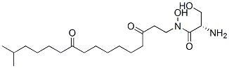 (2S)-2-Amino-N,3-dihydroxy-N-(15-methyl-3,10-dioxohexadecyl)propanamide 结构式