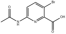 6-乙酰氨基-3-溴吡啶羧酸 结构式