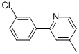 2-(3-CHLOROPHENYL)-4-METHYL-PYRIDINE 结构式