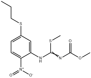 [(Methylthio)[[2-nitro-5-(propylthio)phenyl]imino]methyl]carbamic acid methyl ester 结构式