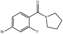 1-[(4-BroMo-2-fluorophenyl)carbonyl]pyrrolidine 结构式