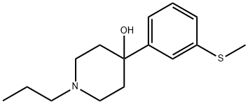 4-Hydroxy-4-(3-methylsulfanylphenyl)-1-propylpiperidine 结构式