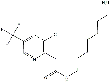 N-(7-aminoheptyl)-2-[3-chloro-5-(trifluoromethyl)-2-pyridinyl]acetamide 结构式