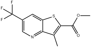 methyl 3-methyl-6-(trifluoromethyl)thieno[3,2-b]pyridine-2-carboxylate 结构式