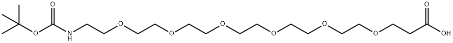 21-(BOC-氨基)-4,7,10,13,16,19-六氧杂二十一碳酸 结构式