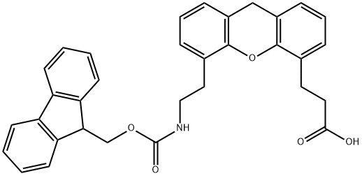 4-(FMOC-2-AMINOETHYL)-6-DIBENZOFURANPROPIONIC ACID 结构式