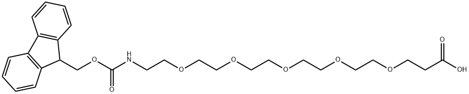 5,8,11,14,17-五氧杂-2-氮杂二十碳二酸 1-(9H-芴-9-基甲基)酯 结构式