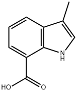 甲基-1H-吲哚-7-羧酸 结构式