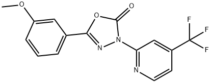 1,3,4-OXADIAZOL-2(3H)-ONE, 5-(3-METHOXYPHENYL)-3-[4-(TRIFLUOROMETHYL)-2-PYRIDINYL]- 结构式