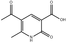 5-乙酰-6-甲基-2-氧代-1H-吡啶-3-羧酸 结构式