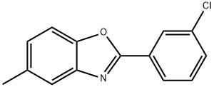 2-(3-氯苯基)-5-甲基苯并[D]恶唑 结构式