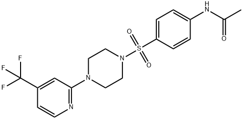 ACETAMIDE, N-[4-[[4-[4-(TRIFLUOROMETHYL)-2-PYRIDINYL]-1-PIPERAZINYL]SULFONYL]PHENYL]- 结构式