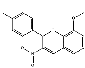 8-乙氧基-2-(4-氟苯基)-3-硝基-2H-1-苯并吡喃 结构式