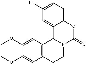 6H,8H-Isoquino[2,1-c][1,3]benzoxazin-6-one,  2-bromo-9,13b-dihydro-11,12-dimethoxy- 结构式