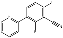 2,6-二氟-3-(2-吡啶基)苯甲腈 结构式