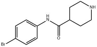 N-(4-溴苯基)哌啶-4-甲酰胺 结构式