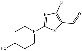 4-Chloro-2-(4-hydroxypiperidin-1-yl)thiazole-5-carbaldehyde