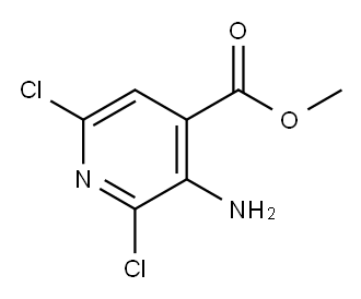 3-氨基-2,6-二氯吡啶-4-羧酸甲酯 结构式