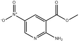 2-氨基-3-羧酸甲酯-5-硝基吡啶 结构式